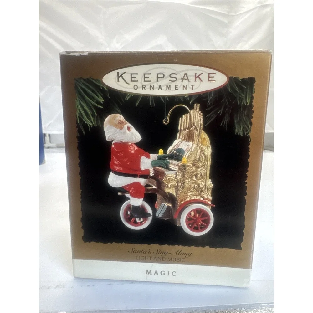 Hallmark 1994 Keepsake Ornament‎ Santa's Sing-Along Light & Music Calliope
